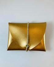 Lade das Bild in den Galerie-Viewer, Mini Geldbeutel, minimalistisch, Gold Gummiband Gold