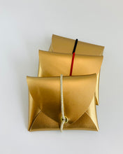 Lade das Bild in den Galerie-Viewer, Mini Geldbeutel, minimalistisch, Gold Gummiband Schwarz