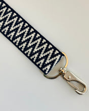 Lade das Bild in den Galerie-Viewer, Zickzack Marineblau verstellbarer Taschengurt für Bauchtasche 38mm breit