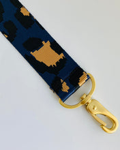 Lade das Bild in den Galerie-Viewer, Marineblau Leomuster verstellbarer Taschengurt für Bauchtasche 38mm breit