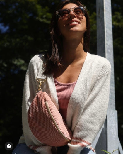 FRANZI Bauchtasche – Cord Puder
