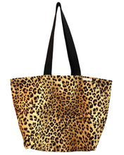 Lade das Bild in den Galerie-Viewer, ANNA Shopper Large mit braunem Leopardenmuster aus Jacquard Gobelin
