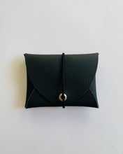 Lade das Bild in den Galerie-Viewer, Mini Geldbeutel, Schwarz, Minimalistisch, Gummiband Schwarz
