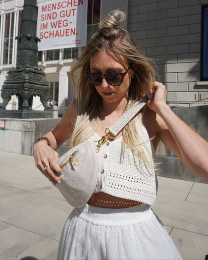 *NEU* MIA Bauchtasche – Beige Wildleder-Optik